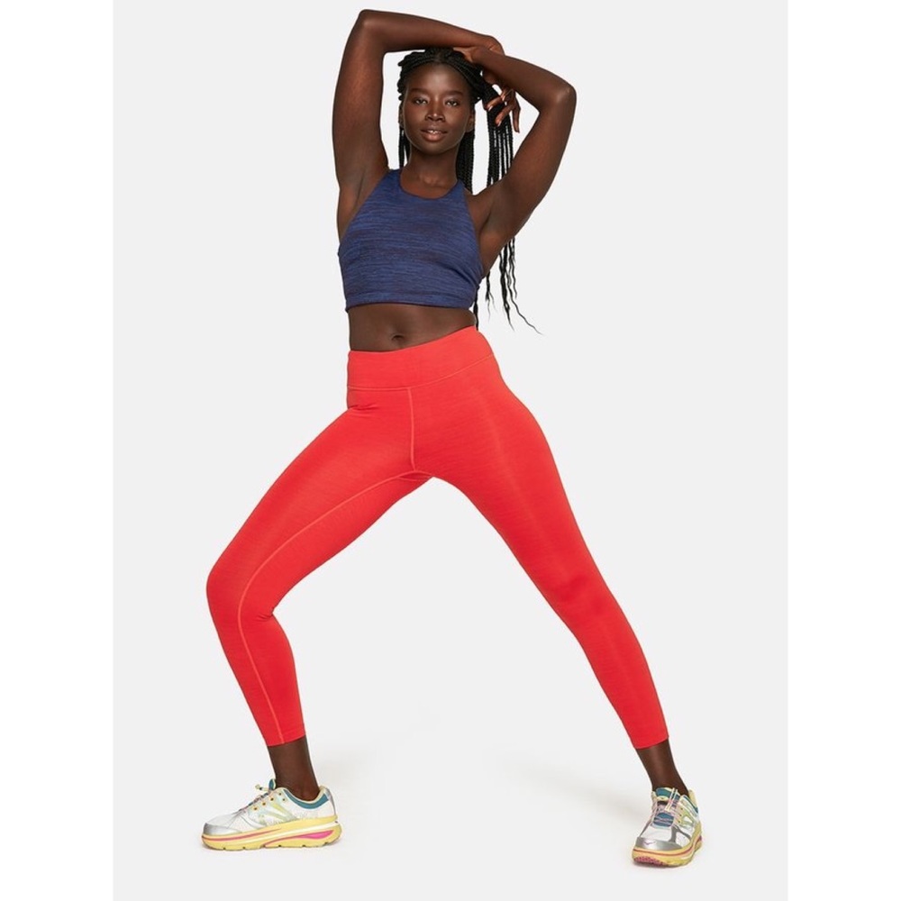 Outdoor Voices Techsweat 7/8 Flex Leggings in Red